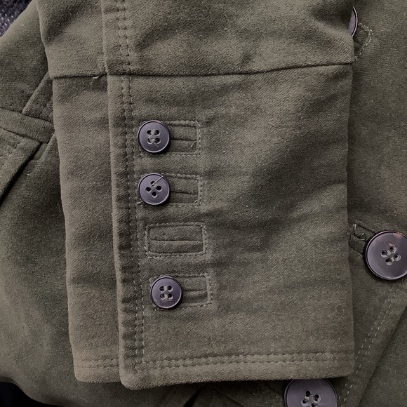 Zara Woman Green Button Up Jacket Sz L - Picture 9 of 9